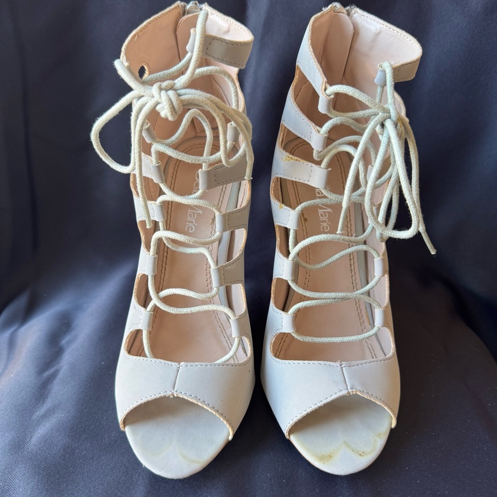 Bella Marie Gray Gladiator Heels